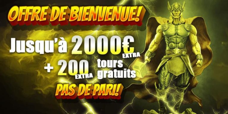 bonus bienvenue thor casino